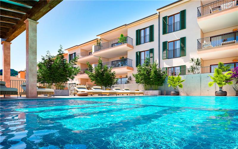 Erstbezug – Duplex mit Gemeinschaftspool und Garten im Herzen von Capdepera